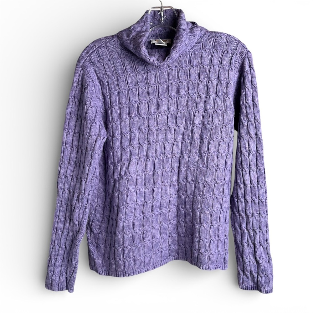 Vintage Talbots Silk Cashmere Lavender Turtleneck Sweater